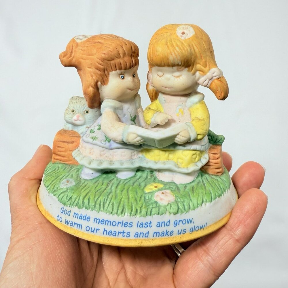 Vintage Tcfc Figurine Memories So Dear Special Blessings Children Girl Reading